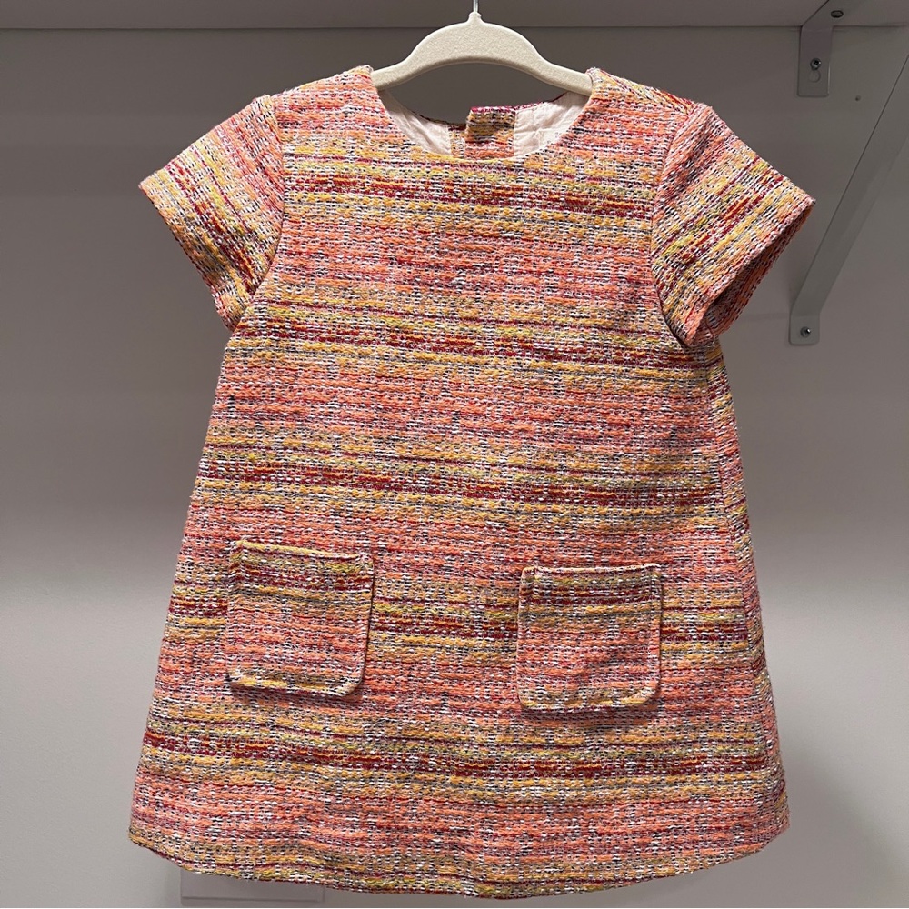 ZARA BABY GIRL 18/24 TWEED DRESS l